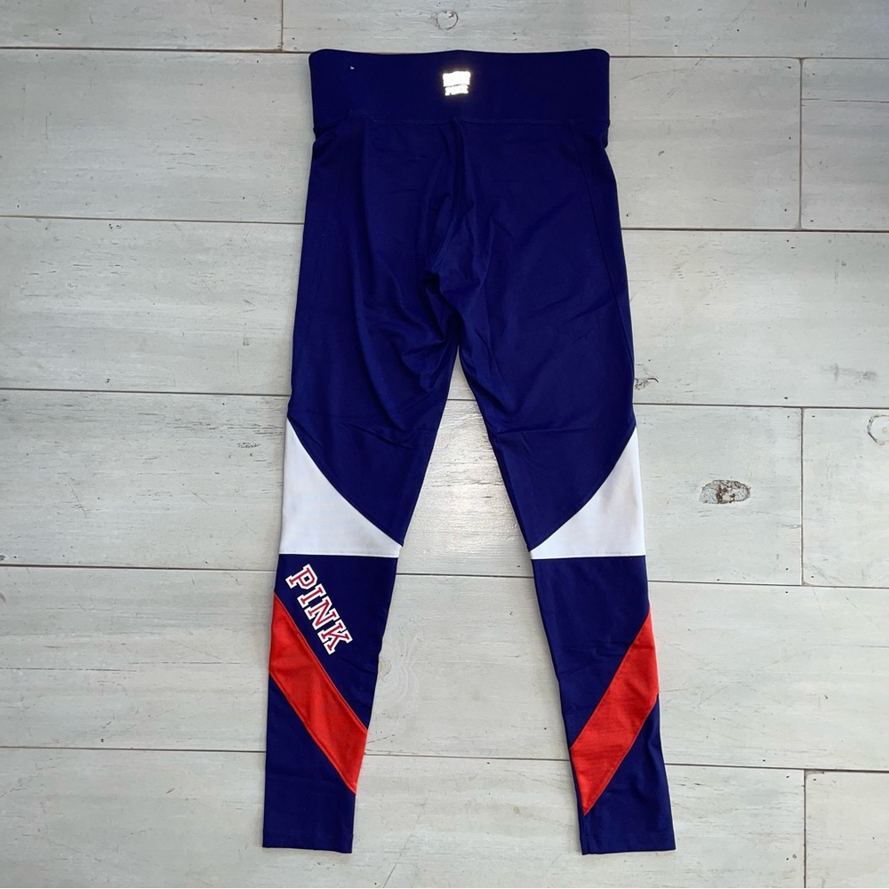 PINK Women’s Victoria’s Secret Ultimate Leggings Geometric Blue Red Sz S Stretch